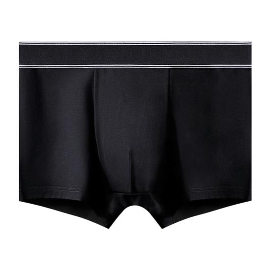 Men Boxer Underwear Mid-rise U-Convex Solid Color Seamless Shorts Briefs Breathable Sweat-Free Slim Fit Panties