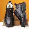 Men's Warm Leather & Cotton Snow Boots - Velvet-Lined, Thickened Casual Winter Shoes