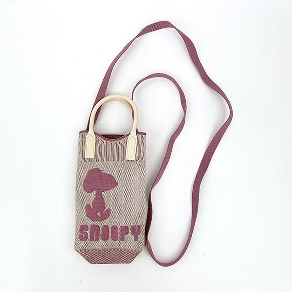 SNOOPY Silicone Handle 2WAY Mini Tote Bag Beige Rootote Smartphone Shoulder SNOOPY