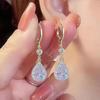Chic Dangle Earrings Water Drop Pendant Alloy Decorative