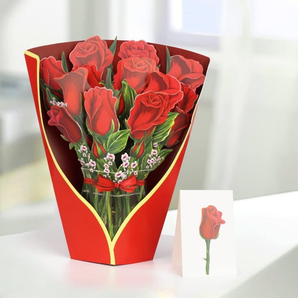 Всплывающий букет, бумажные цветочные открытки, поздравительная 3D всплывающая открытка с благословением на День матери и уникальный подарок для жены, родителя и учителя