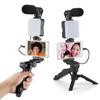 Phone Holder Photography Lighting Smartphone Video Kit Microphone LED Selfie Tripod Recording Handle Portable Stabilizer Bracket