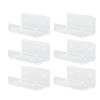 6Pcs Wall Mount Vinyl Record Shelf Clear Clear Acrylic Record CD Storage Rack Floating Wall Shelves