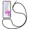 Case for Samsung Galaxy A35 5G - Shockproof Protection - Transparent Silicone - Adjustable Lanyard - Black