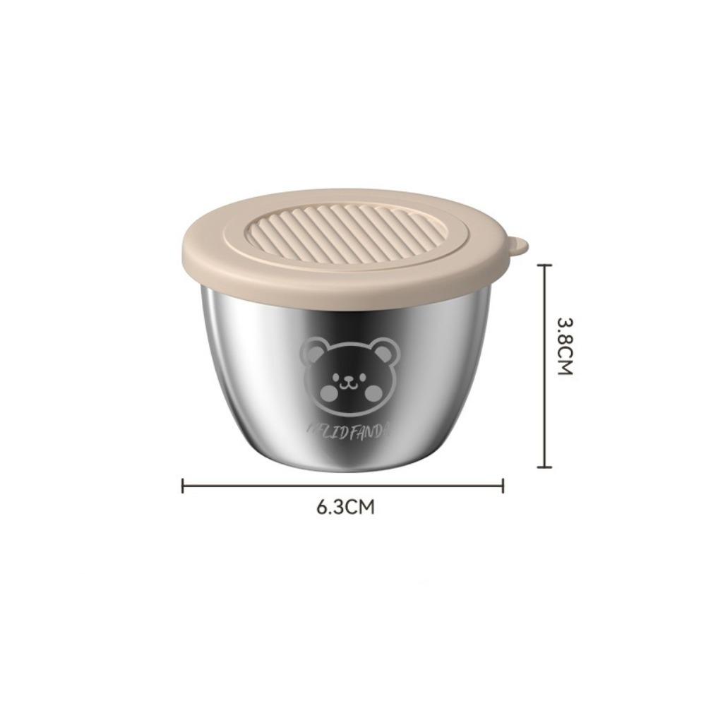 With Sealed Lid Sauce Cup 304 Stainless Steel Condiment Containers Quality Seasoning Box