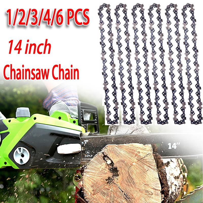1/2/3/4/6 Pcs 14Inch Saw Blade Chainsaw Chains 3/8" LP 050" Gauge 50 Drive Link Electric Saw Blade Tool Saw Accessory Replacement Wood Cutting
