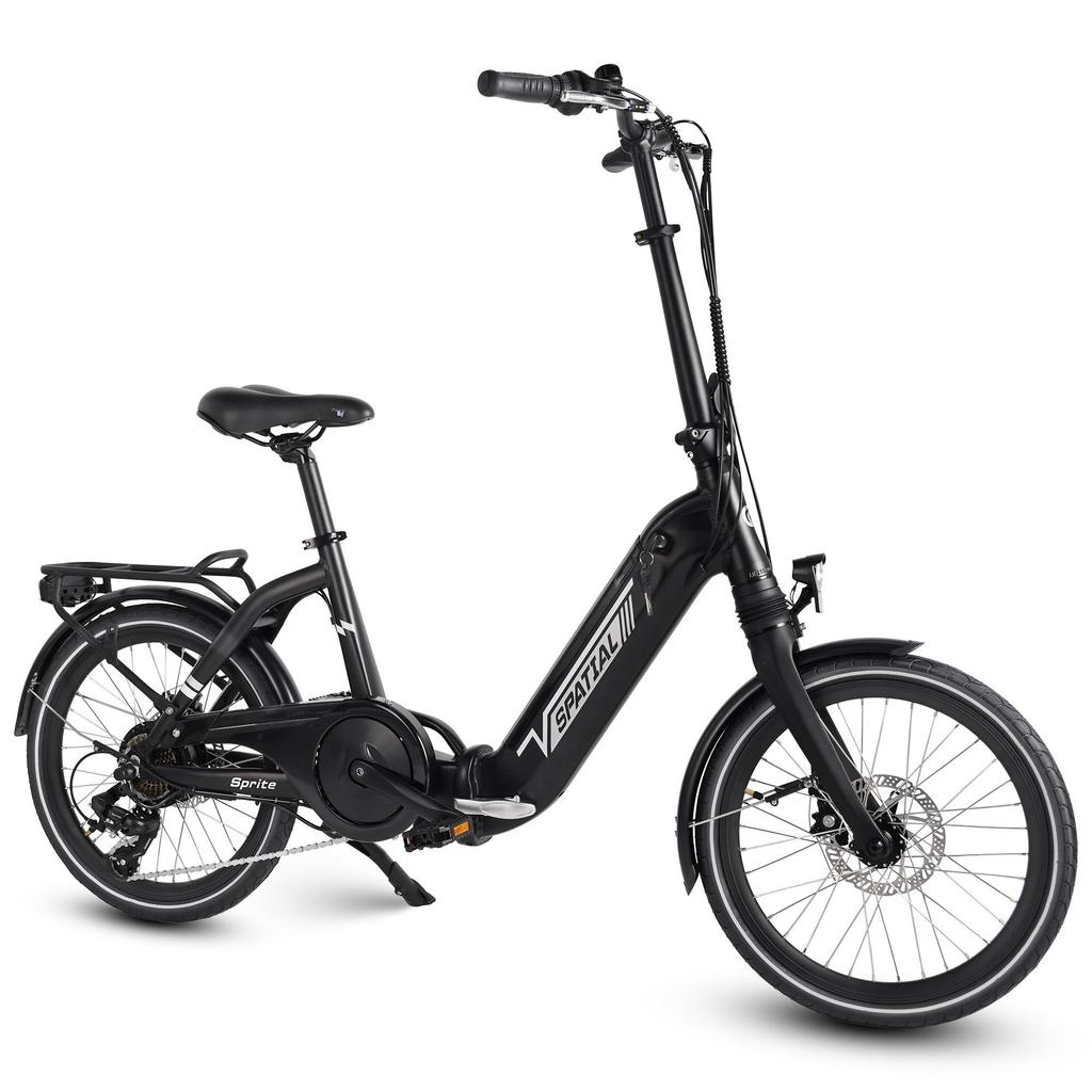 SPATIAL Sprite City Adult E-Bike With TowSeat 250W Motor 50KM Range 7-Speed IPX6 Waterproof 20 Inch Road Tires Outdoor Riding Electric Bicycle