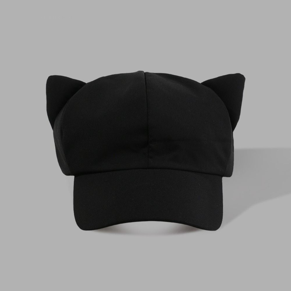 Casual Y2k Cat Ear Hat Korean Peaked Cap Lovely Women's Baseball Hat  Girl