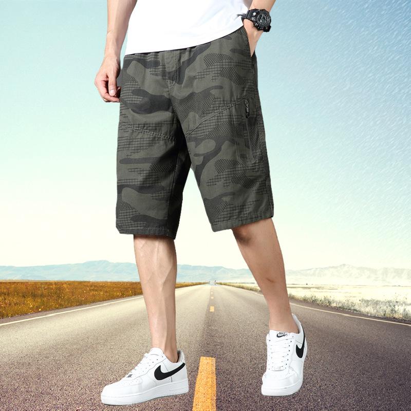 Men's Plus Size Casual Camouflage 7-Point Jodhpurs Shorts