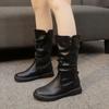 Women Thigh High Boots Women Modern Boots Zippers Outdoor Female Casual Platform Shoes Ladies Leather Long Boots