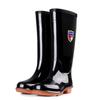 Hot Selling PVC Jungle Adventure Construction Site Black Motorcycle Boots Wellington Rain Boots Wholesale