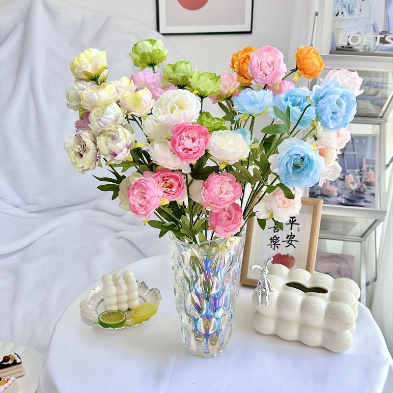Flower Artificial Peony Wedding Hotel Restaurant Decoration Desktop Ornament