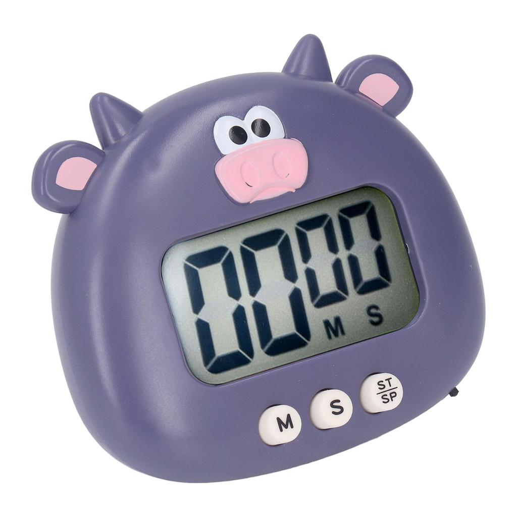 Digital Kitchen Timer Countup Countdown Cartoon Animal Sound Flash Alert Easy Operation with Stand