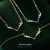 Banyan Tree S925 Silver Elk Pendant Necklace - Simple Forest Style Clavicle Chain for Women, Korean Fashion Gift