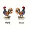 Acrylic Animal Statue Ornament 2D Flat Miniatures Figurine Sculpture Crafts Rooster Ornament  Home