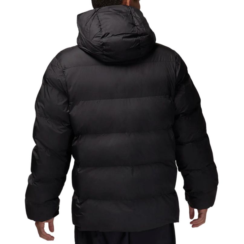 Jordan Solid Color Logo Print Hooded Zip Long Sleeve Waterproof Jacket Men Jackets Black FV7317-010