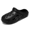 Fashion Winter Warm Home Slippers Men Waterproof Fur Clogs Slippers Garden Slippers Fuzzy Plush Slippers Bedroom Shoe For Indoor Outdoor