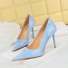 Women's Spring and Autumn High Heels Thin Heels Shallow Mouth Pointed Toe Tailored, Elegant and Slim Single Shoes
