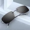 Non-polarized Men Ultralight Rimless Square Sunglasses Fashion Women Lightweight Driving Sun Glasses