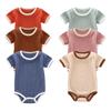 Baby Spring and Summer Romper Baby Fart Clothes Ribbed Baby Onesie Triangle Romper Newborn Romper