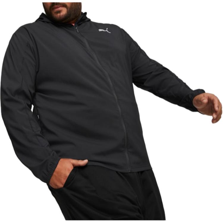 Puma Run Plcd Hooded Jacket With Logo Men Jackets Black 52241501