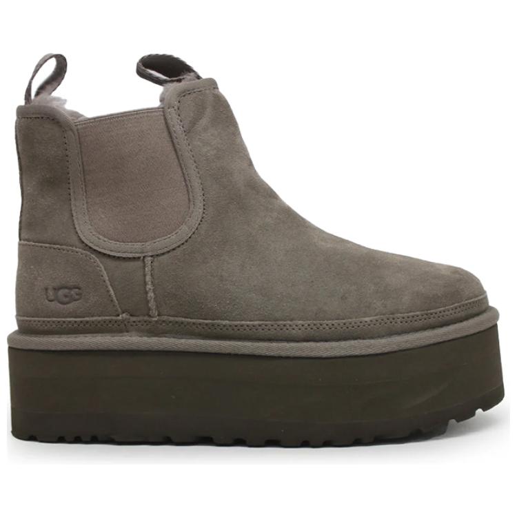 UGG Thick Sole Comfortable Fashion Short Snow Boots Women Boots Gray 1134526-GREY