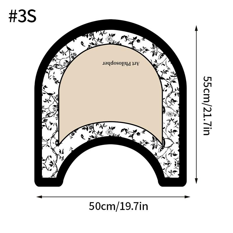 Simple Bath Mat  Bathroom Absorbent Floor Mats  U-shaped Toilet Foot Pad Non-Slip Floor Door Mat Bathtub Side Carpet Shower Rug