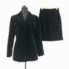 PASA DE COCO Corduroy Autumn Winter Skirt Suit Set [Women’s 9/M/Black] Pile Cotton Jacket