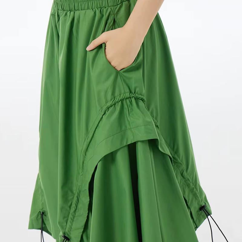 Xitao Asymmetrical Drawstring Loose Skirt HQQ2442