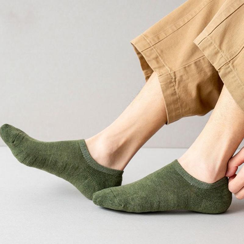 Men's Short Cotton Socks High Quality Crew Ankle Casual Soft Low-Cut Non-Slip Breathable Summer Autumn Sock for Male