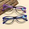 Fashion Reading Glasses Cat Eye Flower Printed Clear Vision Anti Blue Light Presbyopia Hyperopia Eyeglasses +1.0-+4.0 Degree Reading Glasses