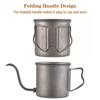 400ml Pour Over Kettle Gooseneck Coffee Kettle and Cup Set with Removable Coffee Spout and Folding Handle
