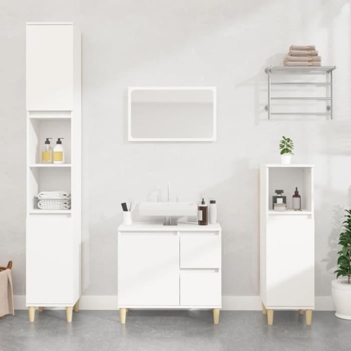 VidaXL Bathroom Cabinet White 30x30x190 Cm Engineered Wood 819788