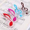 For Book Paper Sheet Folder for Piano Supply Letter Paper Clip Plastic Musical Note Spring Holder