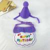 Pet Supplies Birthday Hat Decoration Bibs Cat Bibs Atmosphere Accessories Letter Embroidery Clothing