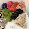 New Women's Autumn and Winter Outdoor Knitted Hats Warm Big Head Circumference Cold-proof Wild