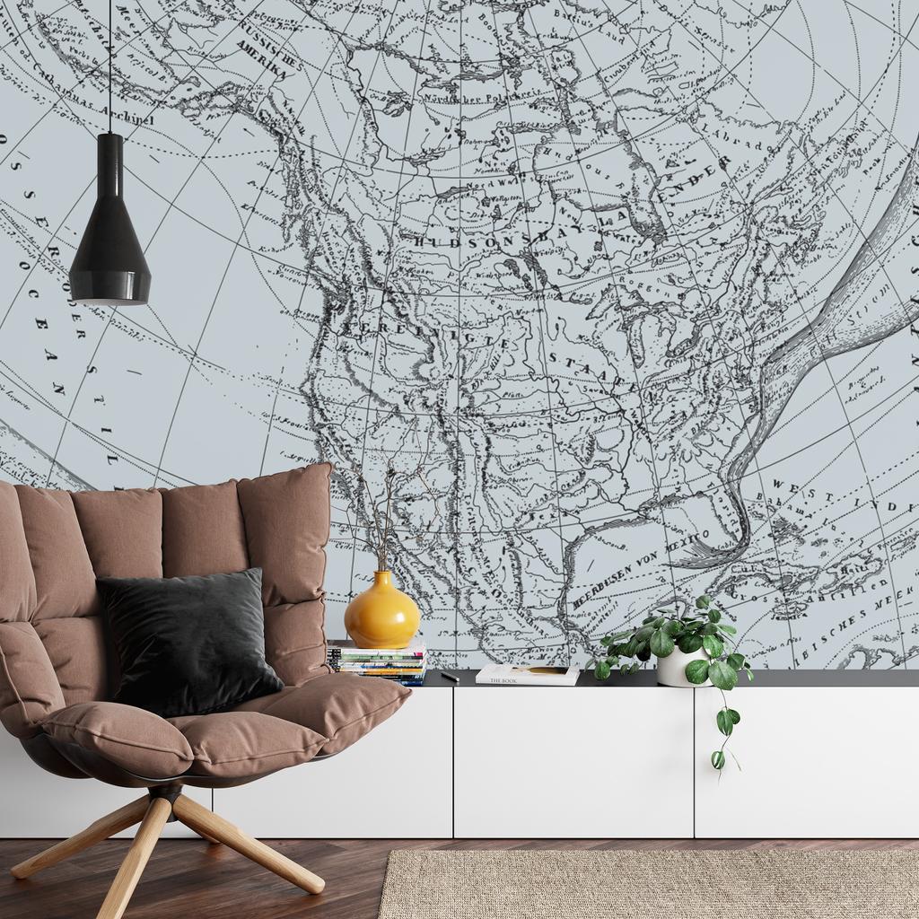 Photomural Old Map Self-Adhesive Mural 416x254