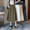 Summer 2025 Women's Drawstring High-Waist A-Line Workwear Skirt