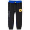 Logo Elastic Waistband Cuffed Knit Sports Pants Kids Bottoms Black JD2132033GS-001-F01