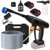 Cordless Pressure Washer Battery Powered Pressure Washer Cordless Pressure Washer with 6-in-1 Adjustable Nozzles 24V Portable Car Power Washer