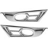 Pair of Front Fog Light Cover Trim Fit Honda CRV CR-V 2017 2018 Chrome