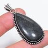 Natural Silver Sheen Obsidian 925 Sterling Silver Jewelry Pendant 2.25" o3I81