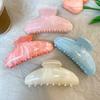 Stripes Hair Claw Acrylic Colorful Claw Clip Women Crab Hair Clips Girls Make Up Washing Tool Hair Accessories