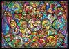 Tenyo In Hologram Jigsaw Puzzle Disney Stained Glass Includes and Service Card (Tenyo) [Made Japan] 500-Piece All-Star (35x49cm) D-500-457, Glue,