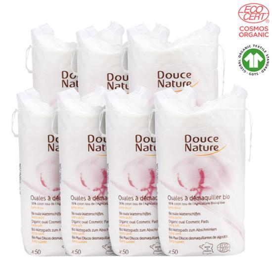 Dusnatur Organic Oval Cotton Pads 50 Sheets X 7 Packs (organic Cotton Pads)