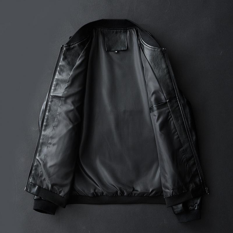 Spring and Autumn New Men's Pu Leather Jackets Daily Leisure Motorcycle Jackets Men's Leather Jackets