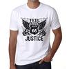 Men’s Vintage Tee Shirt Graphic T Shirt Feel The Justice White