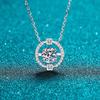 Sterling Silver Moissanite Necklace - Women's Korean Fashion Pendant 925