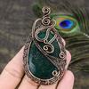 Emerald(Simulated) Gemstone Copper Wire Wrap Jewelry Pendant 3.43 E9f41