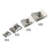 10Pcs Stainless Steel U Type Clips With Thread M6 M5 M4 M8 8/6/5/4 Mm Reed Nuts